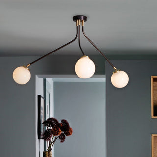 Vatnuvyo Moderne Minimaliste Laiton Métal Verre Plafonnier