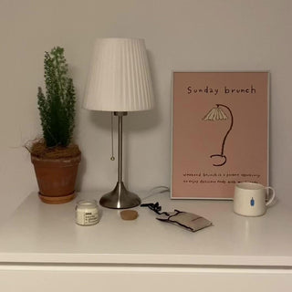 Simplicity Lampe de Table en Tissu Plié