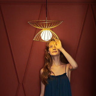 Ritta Luminaires  Suspension Vertigo LED Métal Noir/Or Salle à manger