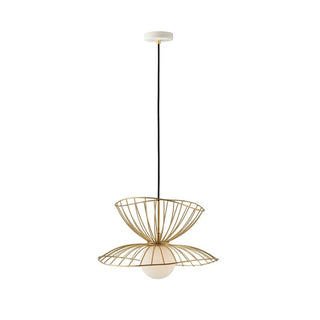Ritta Luminaires  Suspension Vertigo LED Métal Noir/Or Salle à manger