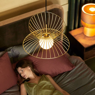Ritta Luminaires  Suspension Vertigo LED Métal Noir/Or Salle à manger