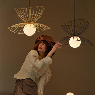Ritta Luminaires  Suspension Vertigo LED Métal Noir/Or Salle à manger