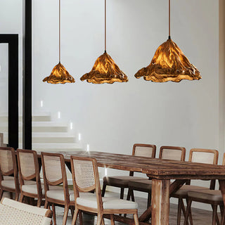 Ritta Art Feuille de Lotus LED Suspension Résine Salle à manger
