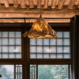 Ritta Art Feuille de Lotus LED Suspension Résine Salle à manger