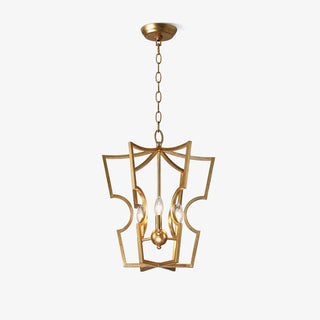 Lustra Lustre Cadre Lanternes Doré