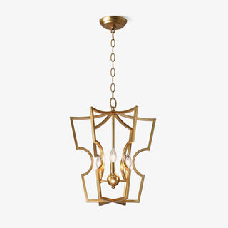 Lustra Lustre Cadre Lanternes Doré