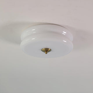 Lustra Plafonnier Art Déco Verre Vintage-Luire