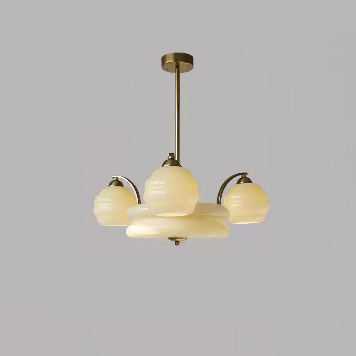 Eviona Lustre Art Déco Vintage avec Abat-jour en Verre