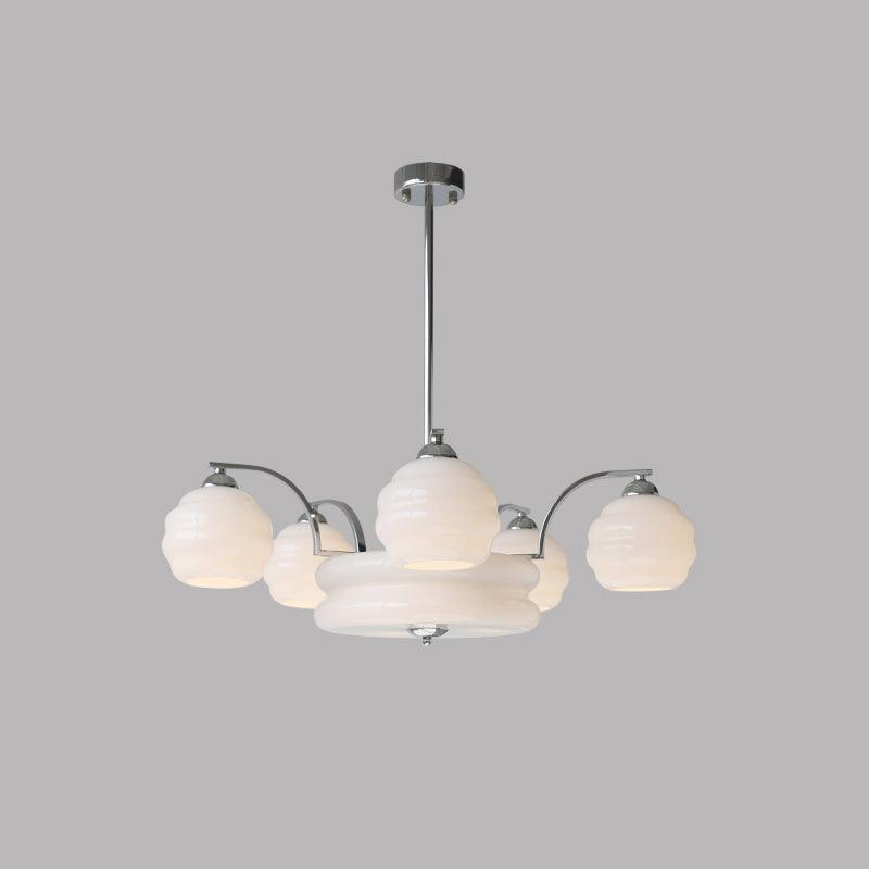 Eviona Lustre Art Déco Vintage avec Abat-jour en Verre