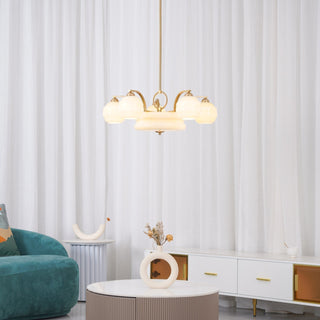 Lustra Lustre Art Déco Vintage avec Abat-jour en Verre