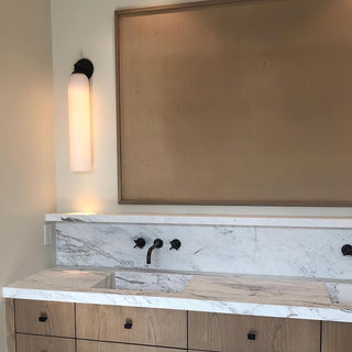 Art Glass Plug-In Sconce-Neutral Decor