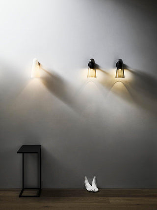 Conical Glass Plug-in Wall Lamp-Neutral Decor