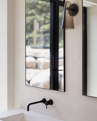 Conical Glass Plug-in Wall Lamp-Neutral Decor