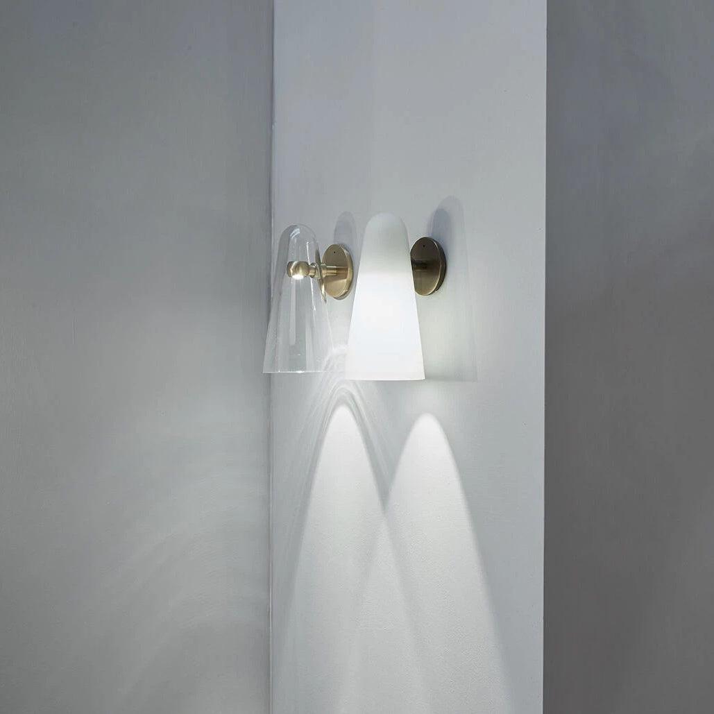 Conical Glass Plug-in Wall Lamp-Neutral Decor