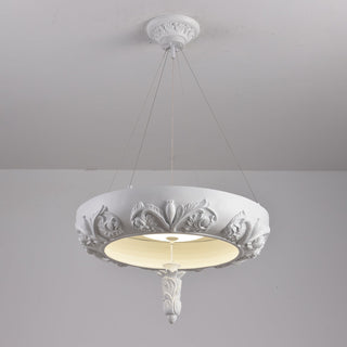 Rococo Lustre Suspension en Plâtre
