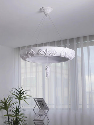 Rococo Lustre Suspension en Plâtre