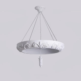 Rococo Lustre Suspension en Plâtre