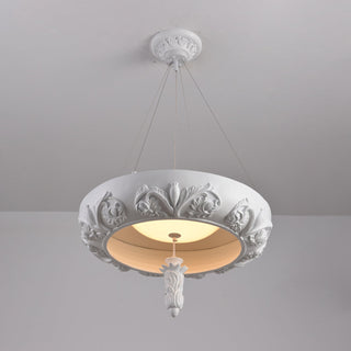 Rococo Lustre Suspension en Plâtre