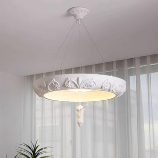 Rococo Lustre Suspension en Plâtre