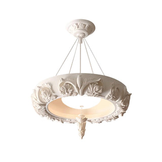Rococo Lustre Suspension en Plâtre