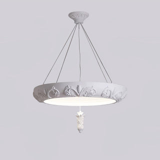 Rococo Lustre Suspension en Plâtre