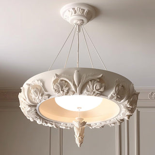 Rococo Lustre Suspension en Plâtre