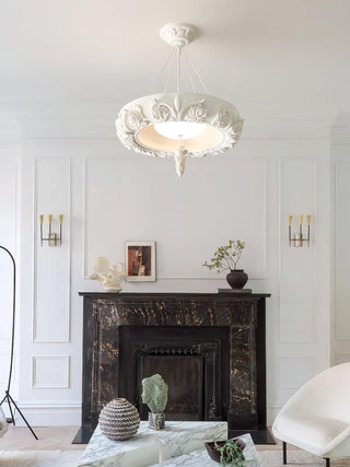 Rococo Lustre Suspension en Plâtre