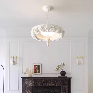 Rococo Lustre Suspension en Plâtre