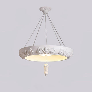 Rococo Lustre Suspension en Plâtre