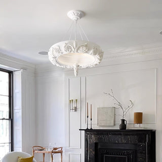 Rococo Lustre Suspension en Plâtre