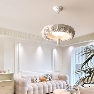 Rococo Lustre Suspension en Plâtre