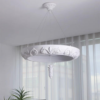 Rococo Lustre Suspension en Plâtre