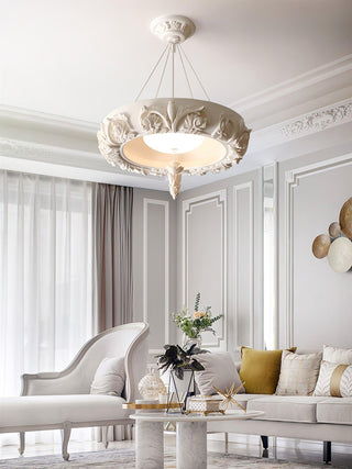 Rococo Lustre Suspension en Plâtre