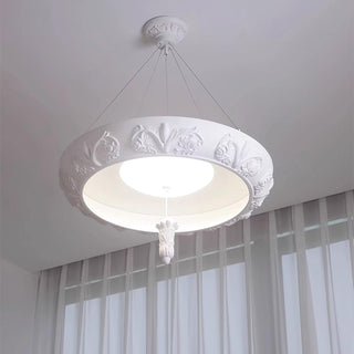 Rococo Lustre Suspension en Plâtre