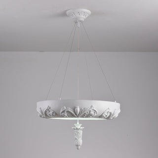Rococo Lustre Suspension en Plâtre