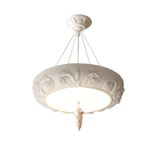 Rococo Lustre Suspension en Plâtre
