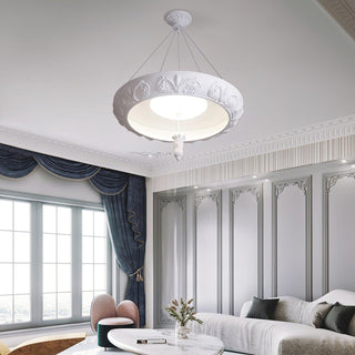 Rococo Lustre Suspension en Plâtre