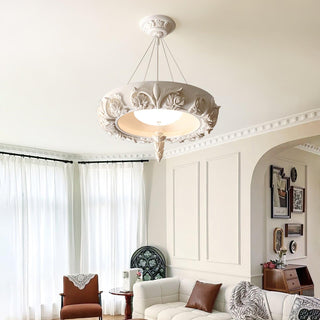 Rococo Lustre Suspension en Plâtre
