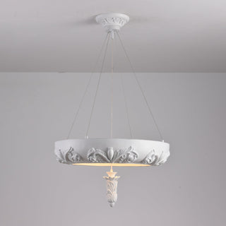 Rococo Lustre Suspension en Plâtre