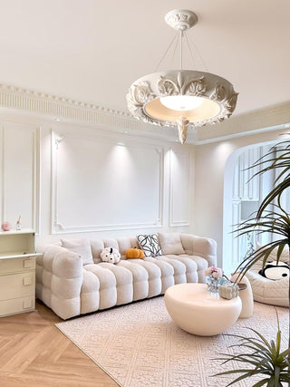 Rococo Lustre Suspension en Plâtre