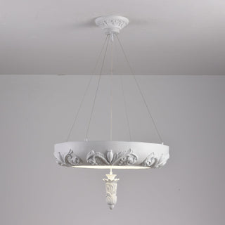 Rococo Lustre Suspension en Plâtre