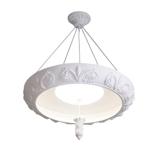 Rococo Lustre Suspension en Plâtre