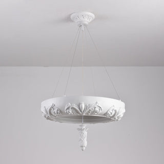 Rococo Lustre Suspension en Plâtre
