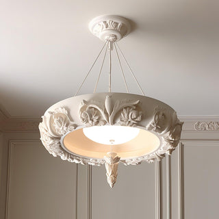 Rococo Lustre Suspension en Plâtre