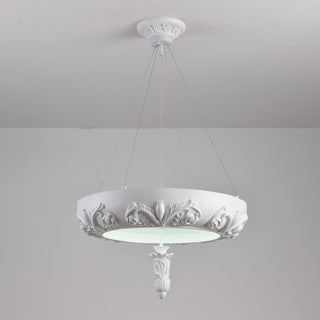 Rococo Lustre Suspension en Plâtre