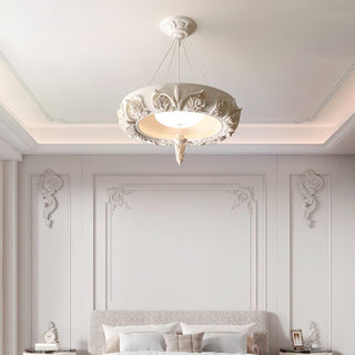 Rococo Lustre Suspension en Plâtre