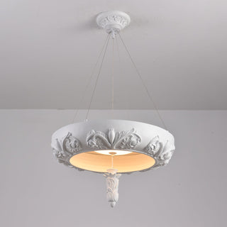 Rococo Lustre Suspension en Plâtre