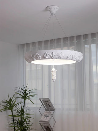 Rococo Lustre Suspension en Plâtre