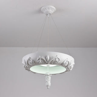 Rococo Lustre Suspension en Plâtre