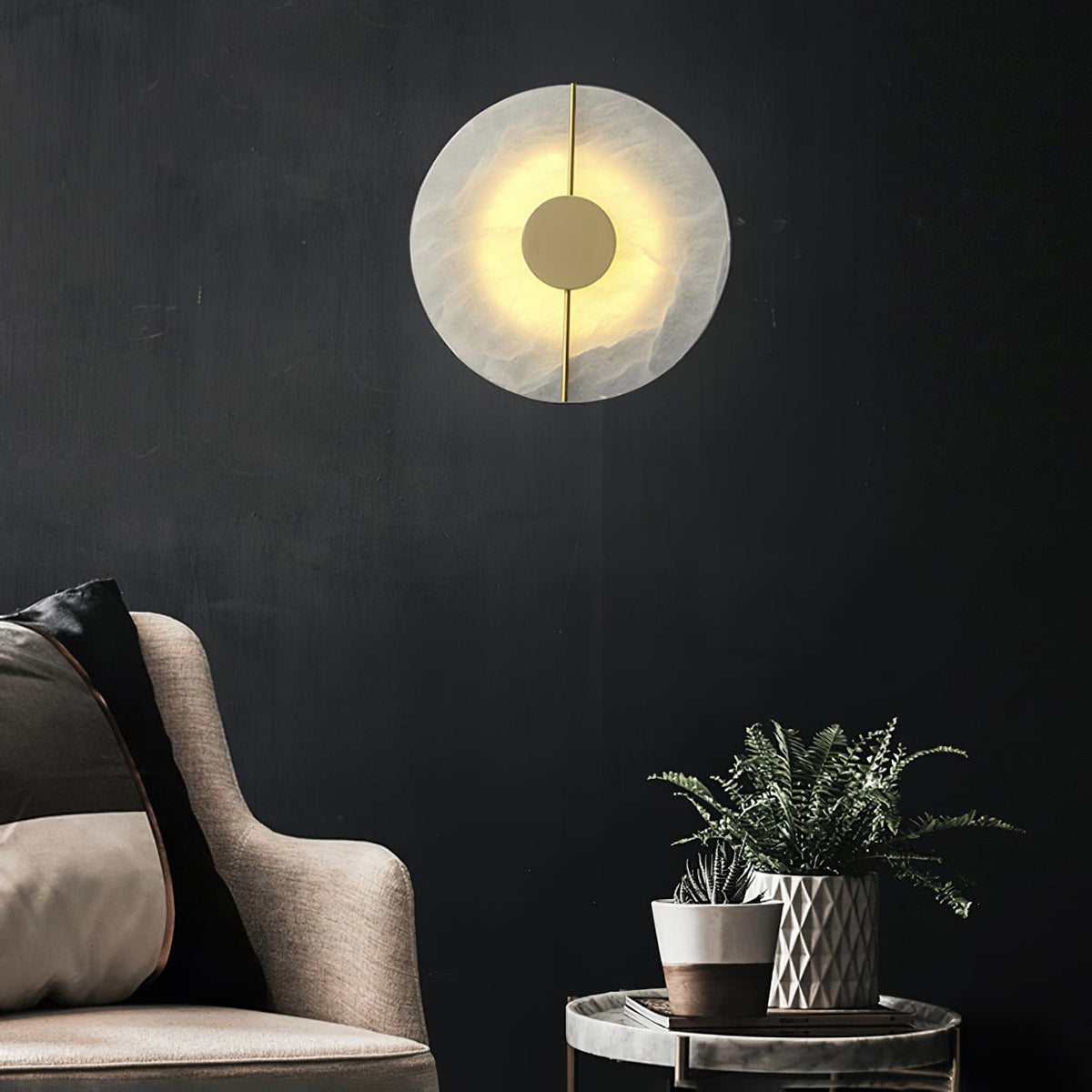 Artistic Wall Lamp Dolomite Copper Retro Flair-Neutral Decor